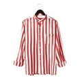 Shirts For Men Striped Print Long Sleeve Button Down Shirts Red L Shirt shirts-for-men-striped-print-long-sleeve-button-down-shirts-red-l-shirt