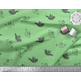 thumbnail image 3 of Soimoi Green Cotton Duck Fabric Flying Bird Artistic Print Fabric by Yard 42 Inch Wide, 3 of 3