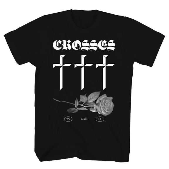 Crosses Men's Rose Logo T-Shirt Black 2X-Large | Officially Licensed Merchandise