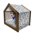 thumbnail image 1 of Lab Pet House, Chemicals Pills Bacteria Cell and Plant Pharmaceutical and Botanical Research, Outdoor & Indoor Portable Dog Kennel with Pillow and Cover, 5 Sizes, Multicolor, by Ambesonne, 1 of 5