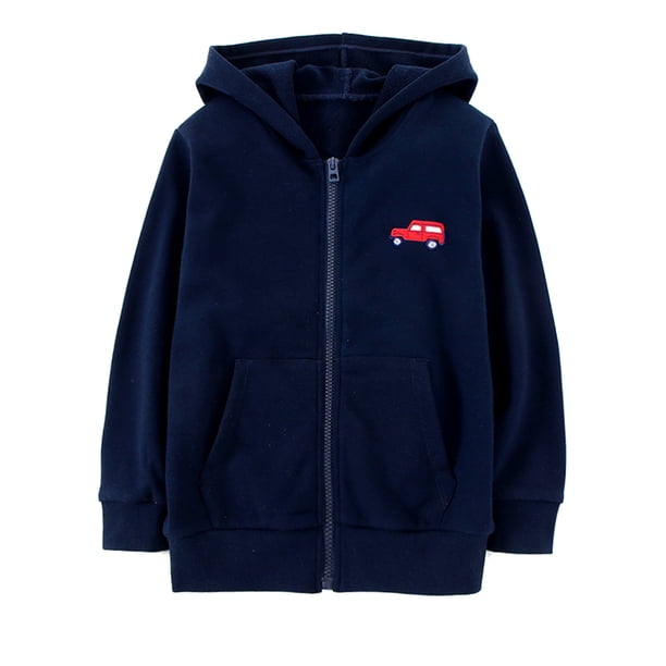 Gibobby Abrigos de invierno para niños y niñasChaqueta con capucha y cremallera para coche de dibujos animados de invierno de manga larga para niños pequ(Marina, 2-3 Años)