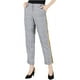 thumbnail image 1 of Project 28 Womens Mensware Plaid Casual Pantalones, Negro, Small, 1 of 2