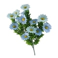 thumbnail image 2 of Aoyunhp 1Pc Artificial Daisies Flowers Silk,Cemetery Flower,Plastic Memorial Bouquet for Hanging Window Box Home Table Centerpieces Decor,Artificial Flowers Fake Daisies for Wedding Party,Blue,14.17", 2 of 7