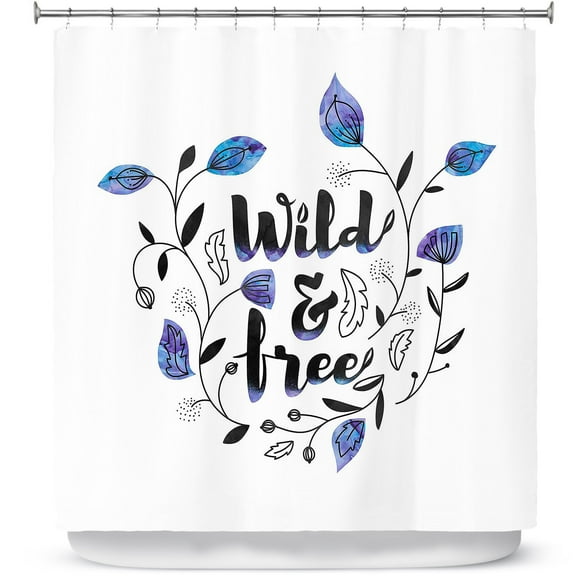 Shower Curtains 70" x 73" from DiaNoche Designs by Zara Martina - Wild and Free Blue