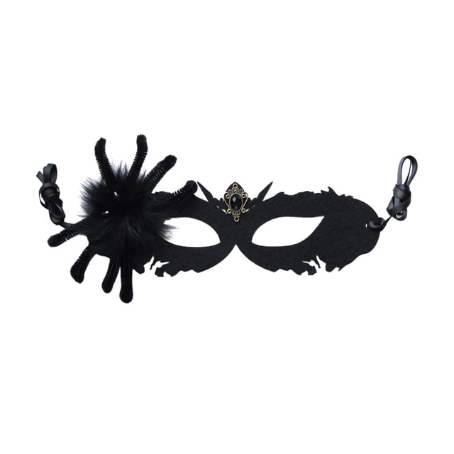 Disfraces de Halloween para Mujeres Otras Máscaras de Wansheng Máscara de Wansheng Araña Negra Disfraz de Media Máscara de Cara Máscara de Ojos de Cosplay para Mujeres Y Niñas