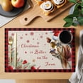 thumbnail image 2 of Cow Christmas Placemats Set of 1, Farmhouse Snowflake Berry Snowflake Geek Non-Slip Place Mats Washable Table Mats for Kitchen Dining Table Decorations Indoor/Outdoor, 2 of 9