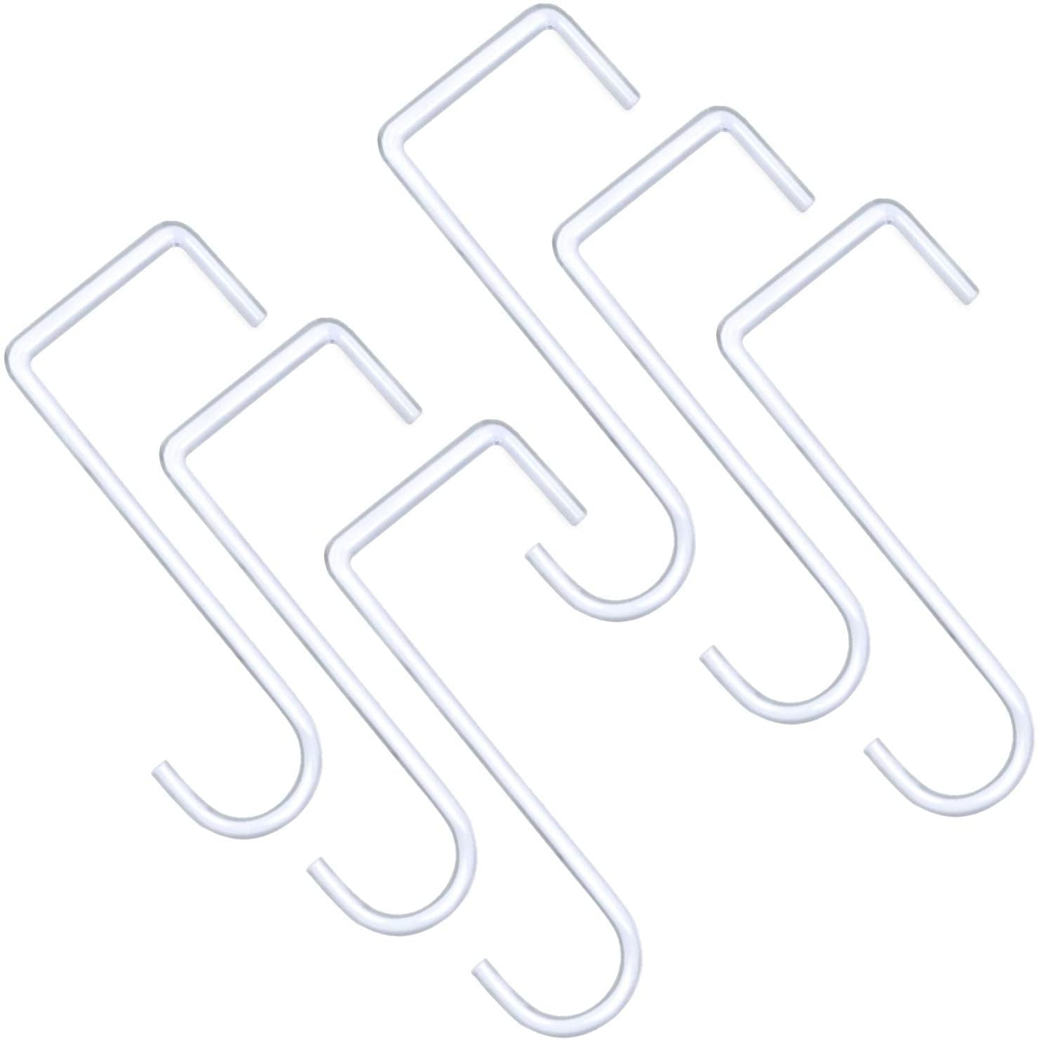 6 Pack 3 x 8 inch White Heavy Duty Pergola Hanging Hooks Fence Hangers