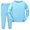 Light Blue, variant on Toddler Boys Girls Long Sleeve Solid Prints T Shirt Tops Long Pants Outfits 6 Piece Set 6-7 Years