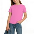 thumbnail image 5 of Yeaiivve Boys Cotton T Shirts Size 10-12 Short Sleeve Shirts for Boys Kids Crewneck T-Shirts Casual Tops Tees Basic Summer Tee Tops Hot Pink,5-6 Years, 5 of 7