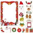 thumbnail image 1 of Kit de accesorios de fotomatón de Navidad, accesorios de foto de Papá Noel, muñeco de nieve, marco de fotomatón, accesorios de Selfie, decoraciones de fiesta de navidad, 1 of 5