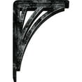 thumbnail image 4 of Ekena Millwork 2"W x 5 1/2"D x 8"H Nevio Wrought Iron Bracket, (Triple center brace), Antiqued Silver, 4 of 7