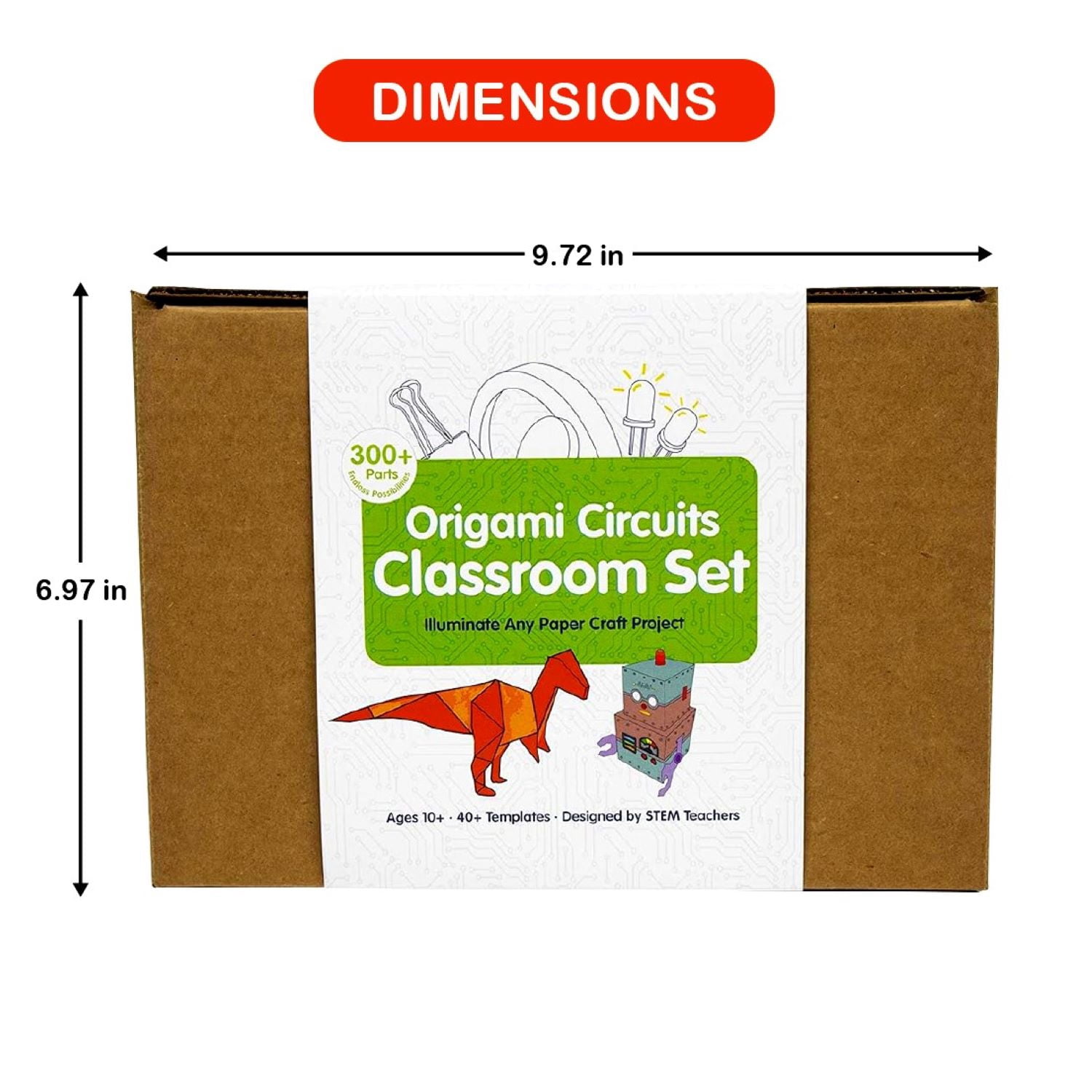 Brown Dog Gadgets Origami Circuits Classroom Set – Interactive STEM Kit for Circuitry & Art