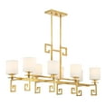 thumbnail image 4 of Quatrain 8-Light Linear Chandelier in True Gold, 4 of 5