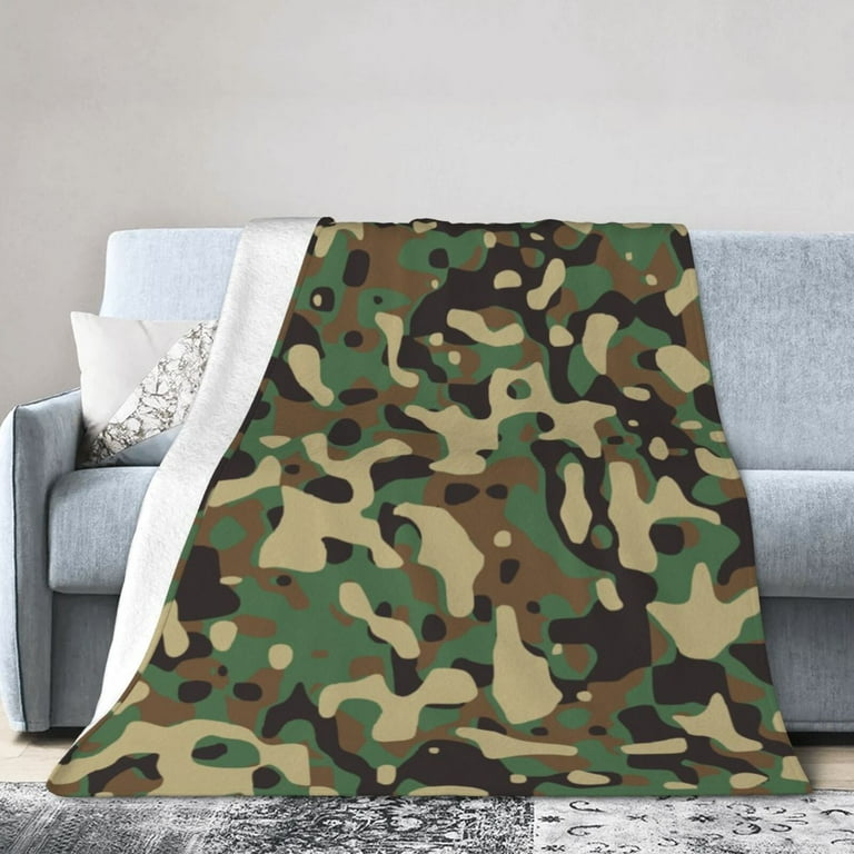 Camouflage Print Blanket Fluffy Soft Cozy Blanket Flannel Plush Microfiber Couch Throw Bedding 50 x40 Walmart