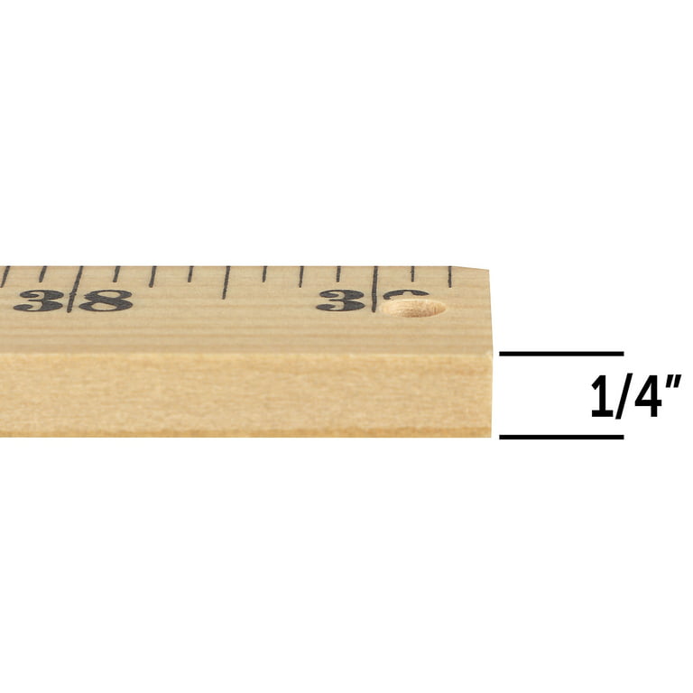 Wooden Meter Stick: Plain Edge - Measurement