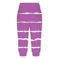 thumbnail image 5 of KyCheLot Womens Trendy Capri Pants Print Mid Waist with Pockets Casual Straight Leg Summer Capris, 5 of 7