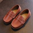 thumbnail image 2 of Toddler Slip-on Loafers Oxford Dress Flats Boys Girls Soft Casual Leather School Walking Boat Shoes, 2 of 7
