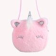 thumbnail image 4 of Bolsa Niños felpa dibujos animados Licorne cremallera mini casual bandolera (rosa) Likrtyny Para Estrenar, 4 of 7