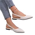 thumbnail image 4 of Norvail Womens Pointed Toe Flat Low Cut Back Strap Mid Heel Sandals, Wide Foot Sandals for Women Dressy, Comfortable Dress Heels for Office Wedding Summer, 4 of 4