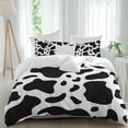thumbnail image 2 of Black and White Bedding 3 Piece Duvet Cover Set California King, Farmhouse Cow Black White Soft Microfiber Comforter Cover with Zipper Closure & Pillowcases, Wrinkle & FadeResistant Quilt Cover, 2 of 9