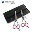 thumbnail image 2 of Odontomed2011 Od2011-d-1507 J2 Japanese Steel Professional Razor Edge Titanium Hairdressing Scissors And Hair Thinning Scissors/shear Set 5.5 Inch (14cm) Diamond Screw + Free Rexine Scissors Case A+, 2 of 2