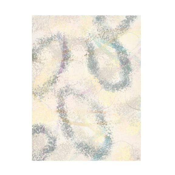 Canvas Wall Art - Line and Brush 'Circle Playings 2' Wall Art for Living Room, Bedroom, or Office Décor by Trademark Fine Art - 14 x 19 Inches