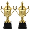 thumbnail image 1 of 2pcs Gold Award Trophies Portable Plastic Trophies Delicate Competition Winner Trophies, 1 of 9
