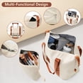 thumbnail image 2 of CQSXDA Versatile Expandable Luggage Set 6 Piece Hardshell Suitcases with Dual Wheels and TSA Lock for Men and Women, Brown white, 2 of 17