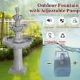 thumbnail image 4 of Haverchair Outdoor Pineapple Italian Water Fountain - 48.4" H Floor Bubbler Garden Waterfalls Fountain, 3 Tiered Cascading Freestanding Garden Fountain for Indoor, Yard, Lawn and Garden Décor, 4 of 8