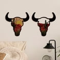 thumbnail image 5 of Western Bull Head Wall Decoration, Rustic Metal Wall-mounted Bull Head Sculpture, Cowboy-themed Home Wall Accent, Decorative Western Wall Hanging, Single Bull Head, Durable Metal Wall Art, 5 of 5