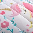 thumbnail image 5 of Heritage Kids Kids and Toddler Ultra-Soft Magical Unicorn and Rainbow Easy-Wash Microfiber Comforter Bed Set, Twin, Light Pink, 5 of 5