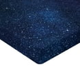 thumbnail image 2 of Ambesonne Night Fitted Sheet, Space and Stars, Full Size, Dark Blue White, 2 of 3