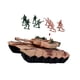 thumbnail image 3 of Vehículos tanque, juguetes de construcción, coches de juguete, coches de ingeniería, juegos de coches, juguetes de tanque Marrón, 3 of 9
