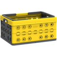 thumbnail image 1 of US Polymers 86201 Foldable Basket, Yellow with Gray, 1 of 1