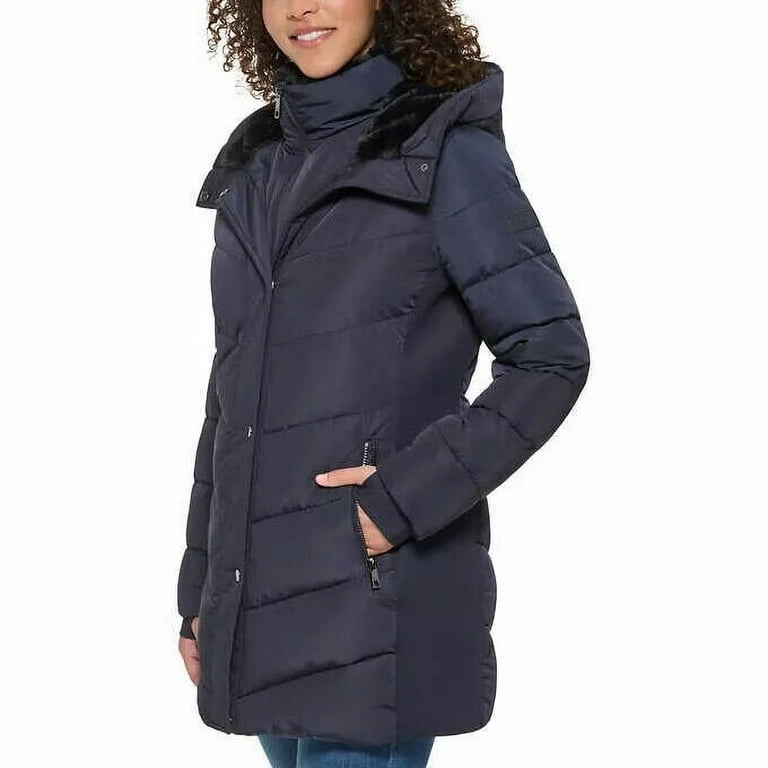 Andrew Marc Ladies Walker Winter Jacket Navy Small Women s Blue
