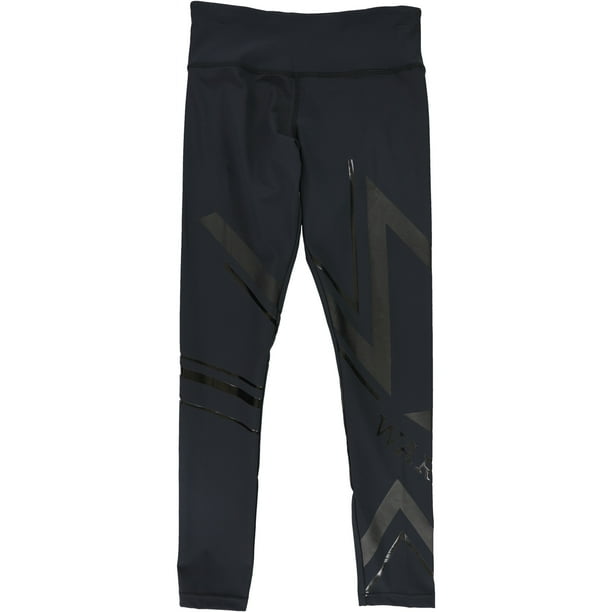 Warrior Pantalones deportivos de compresión de 2 tonos para mujer, negro, pequeño