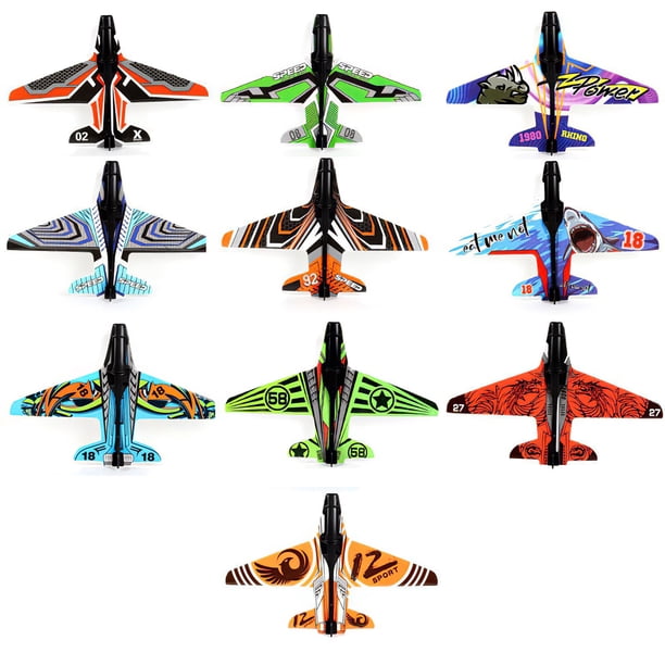 Juguete De Avión, Figura De Avión Ligera, Juguete De Avión De Color Aleatorio, Juego De Adorno De Avión Para Diversión, Entretenimiento Para Niños, Niños Pequeños Al Aire Libre 10 Piezas Methold FN002140-00