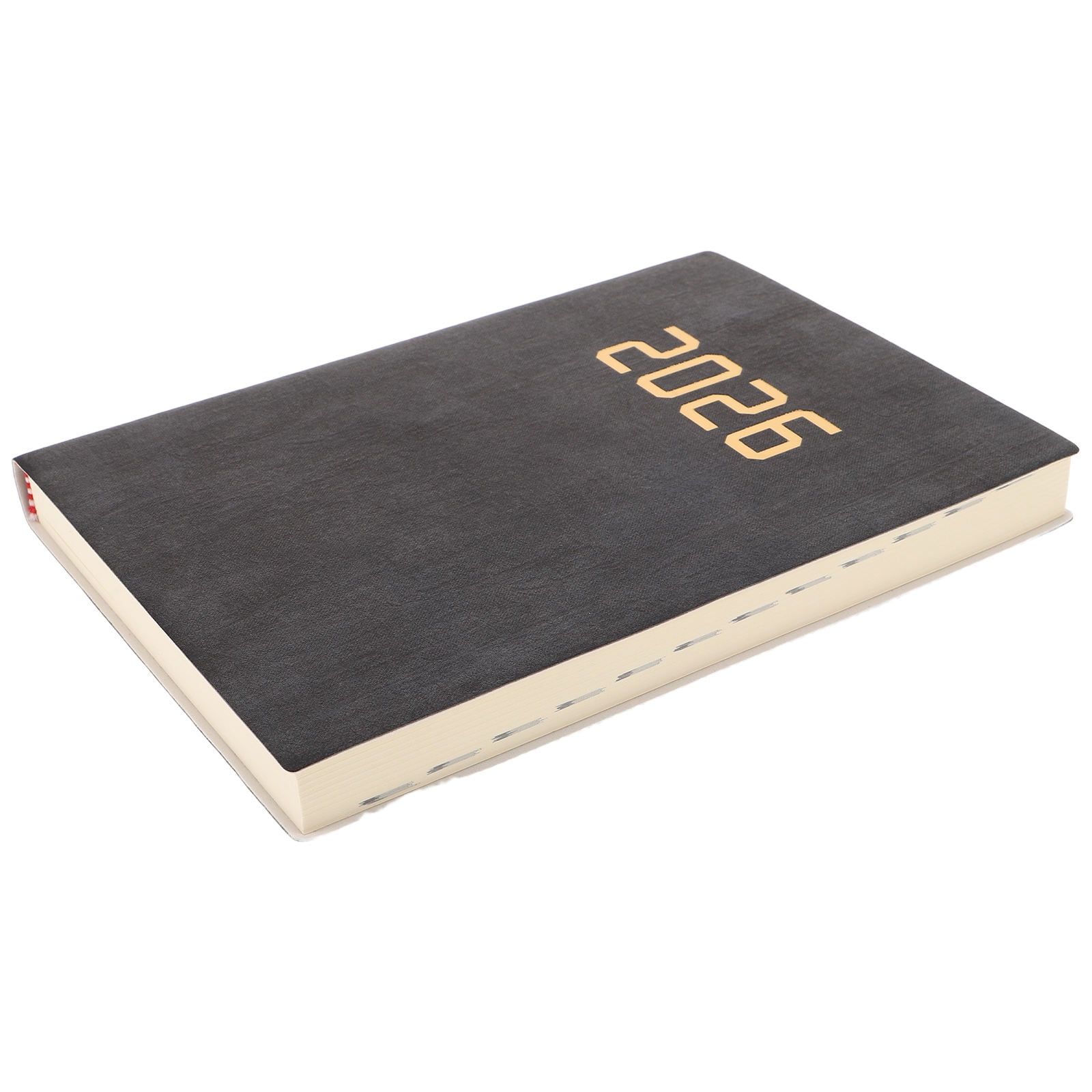 TABLZONE Compact Black Paper Planner Notebook 2026 with Habit Tracker and Spacious Writing Space
