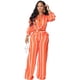 thumbnail image 4 of Elegante conjunto de 2 piezas a rayas de moda para mujer, camisa de manga larga y pantalones de pierna ancha, trajes de oficina para dama, conjuntos a juego, 4 of 5