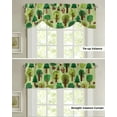 thumbnail image 4 of Cartoon Green Forest Animals Window Valance Curtain Kitchen Cafe Short Curtains Living Room Tie-Up Valance Curtain, 4 of 6