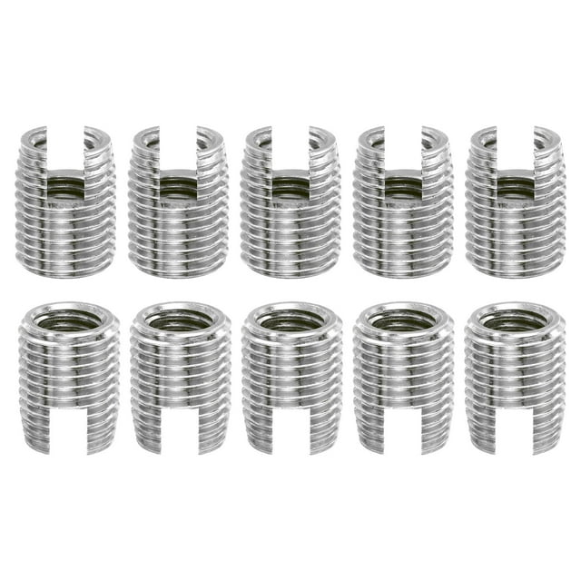 Unique Bargains Self Tapping Threaded Inserts, 5Pack Inner M10 M14x18 303 Stainless Steel Nuts