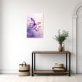 thumbnail image 3 of ZHONGYUTONG Butterfly Canvas Wall Art Pink with Purple Butterfly Pictures Wall Decor Watercolor Painting for Girl Bedroom Decor Framed (12.00" x 18.00"), 3 of 5