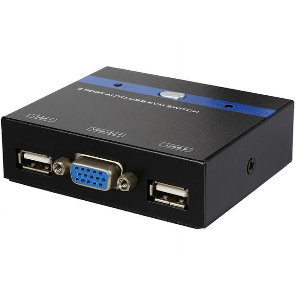 Nippon Labs KVM-2R-4FT Switch Selector for 2 Computers with 2 Ports of USB Female, Black