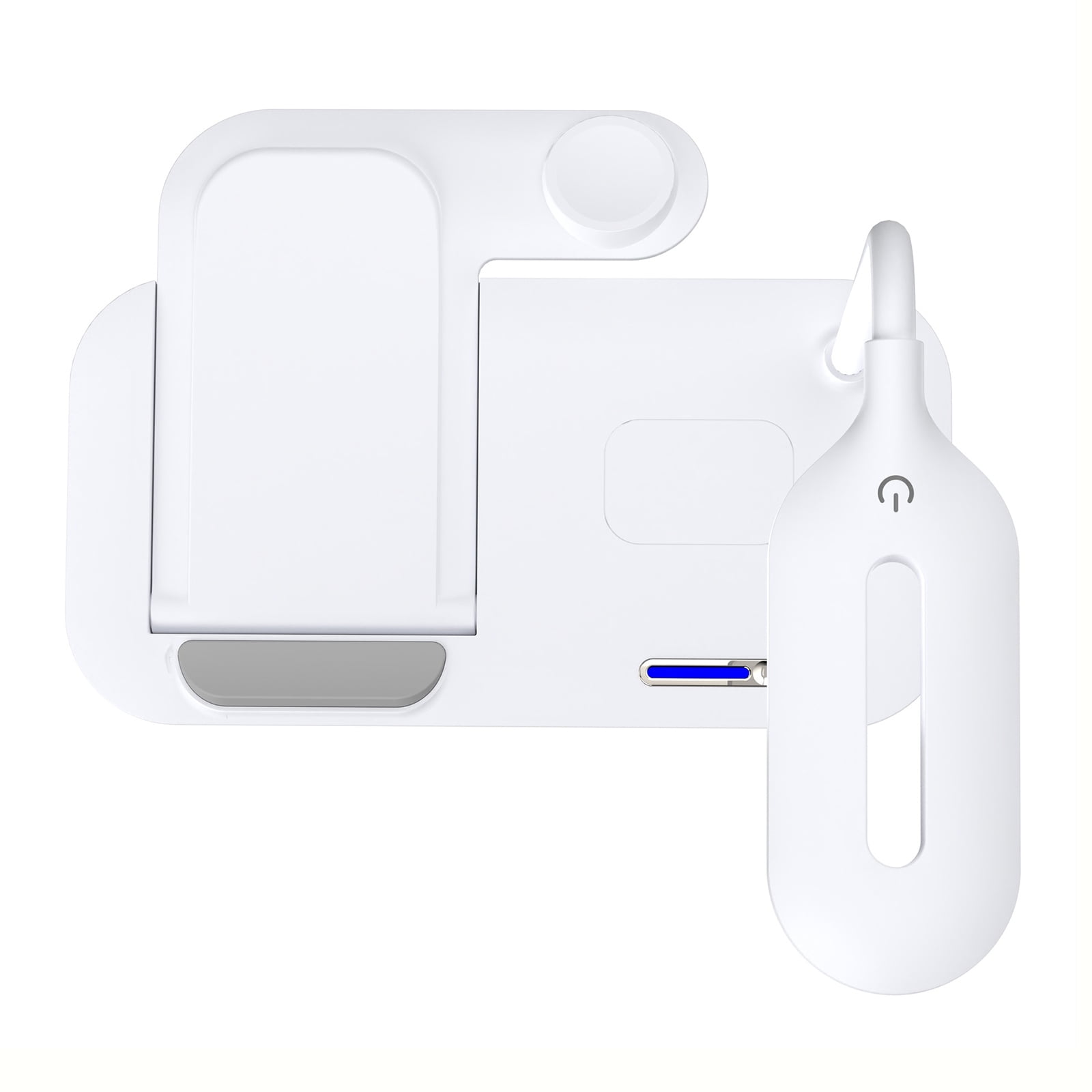 4in1 Multifunctional LED Desk Lamp with Foldable Wireless Charger 15W Qi Charger for iPhone/Android, Airpods, Apple Watch/iWatch Compatible