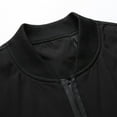 thumbnail image 5 of YLSDY Men's Bomber Jacket Zip Up Windbreaker Outdoor Sport Coat Solid Color Stand Collar Long Sleeve Jacket Outwear Black XXXL, 5 of 8