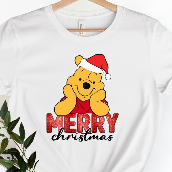 Merry Holiday Pooh Shirt, Winnie The Pooh Merry Disney Pooh Shirt, Disney Holiday Shirt, S-5Xl Shirt