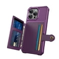 thumbnail image 2 of Iphone 16 Series Magnetic Card Slot Leather Wallet Case,iPhone 14 Pro Max, 2 of 5