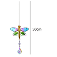 thumbnail image 2 of Adorno de cristal colgante de colibrí/libélula/mariposa para el hogar, jardín, oficina, boda, 2 of 5