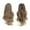 Khaki-1, variant on Claw Clip Ponytail Hair Extensions for Women, Natural Human Hair Like Short Curly Hairpiece for Quick Daily Hairstyling(Beige,36cm)