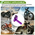 thumbnail image 3 of Unique Bargains 22mm Throttle Grip 1 Purple M10 Adjustment Screw 120cm White Throttle Cable Aluminum Alloy Motorcycle Throttle Grip for KLX CR for CRF EXC XR TTR CB SSR, 3 of 6
